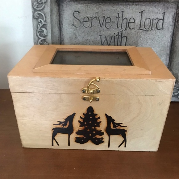 Rare Vintage 1970’s Hand Carved Wood Deer Box - Picture 4 of 11